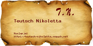 Teutsch Nikoletta névjegykártya